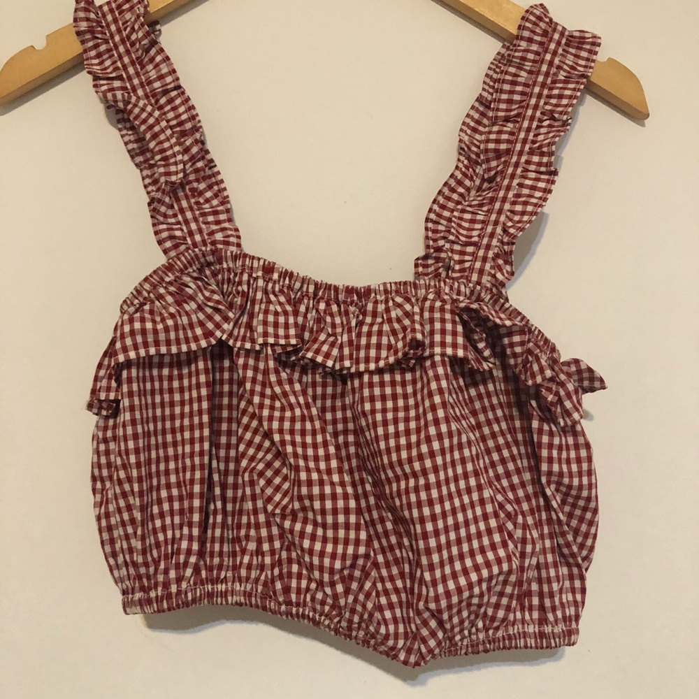 Gingham crop top